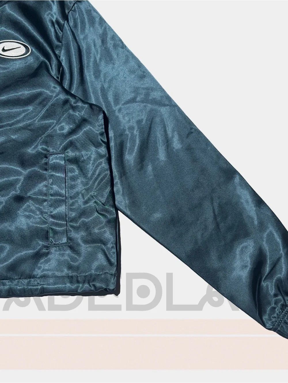 Nike Women's Blue Cropped Coach Jacket
